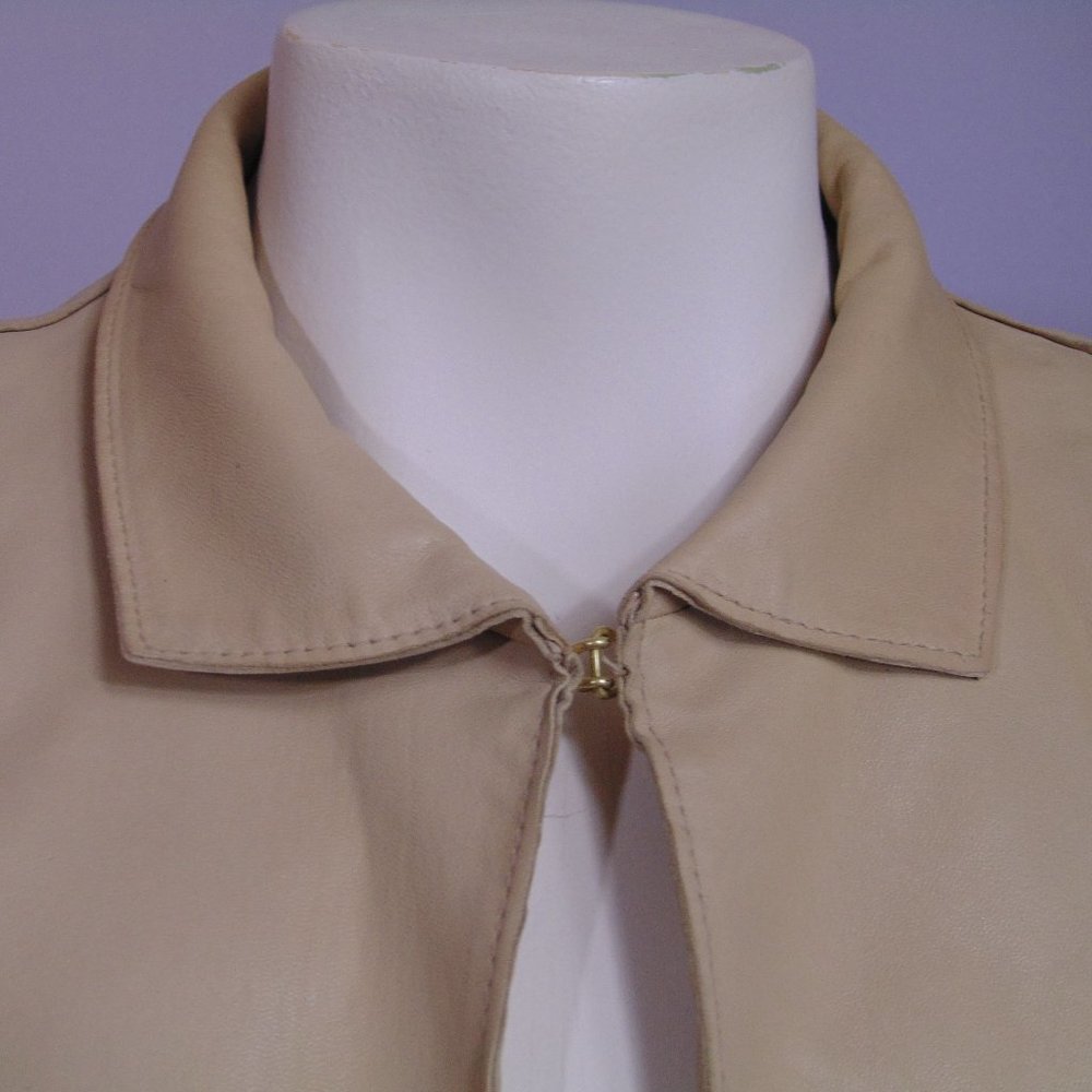 WWorth Leather Jacket, open front see below for siz - Picture 4 of 5